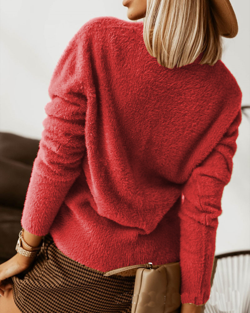 Women's Cardigan Long Sleeve Sweaters & Cardigans Button Fashion Solid Color display picture 4