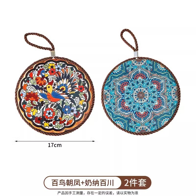 复古隔热垫耐高温砂锅防烫垫珐琅锅垫子陶瓷新中式餐桌防滑餐盘垫|undefined