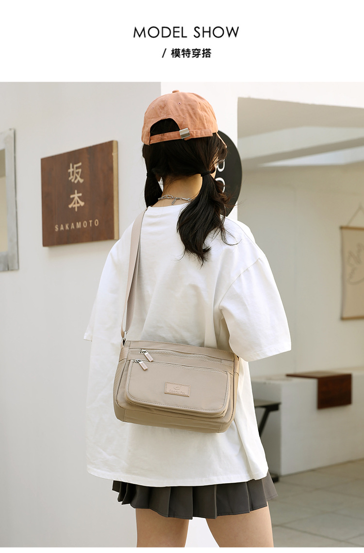 New trendy single-shoulder bag, waterproof nylon bag, multi-layer crossbody bag, Korean-style versatile backpack for foreign trade women in 2025 undefined