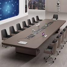大公司会议室会议桌椅高级感烤漆会议桌简约长桌时尚高档办公家具