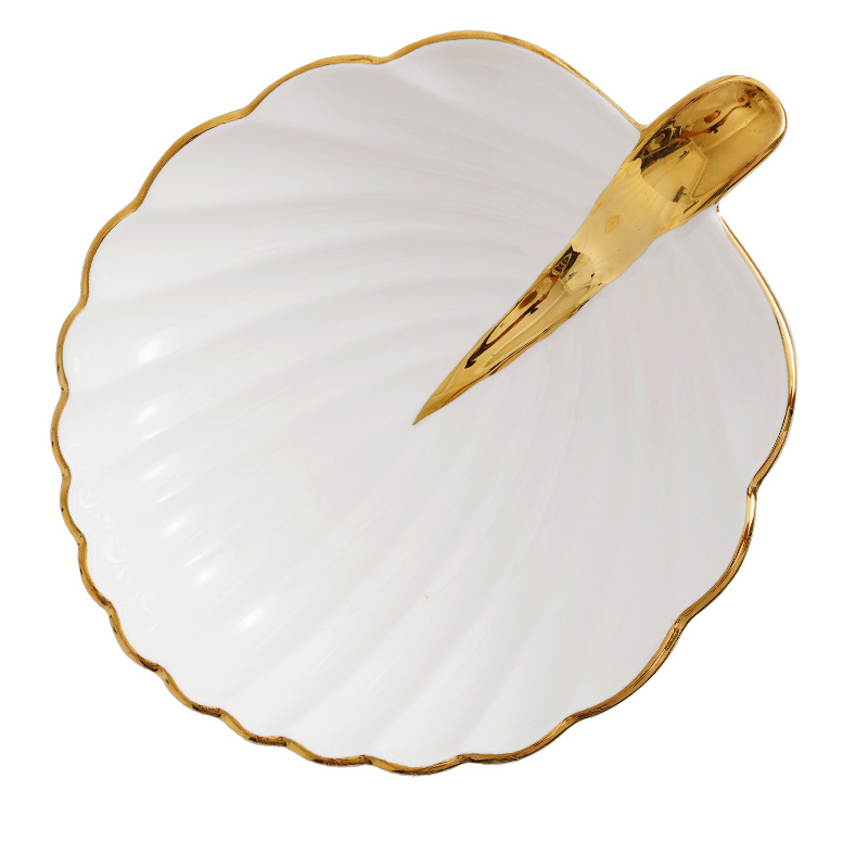 Nordic ins plato de fruta de cerámica sala de estar hogar simple moderno tazón de postre de alto aspecto postre caramelo plato de aperitivos