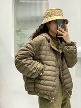 新品时尚休闲减龄保暖新国标90绒羽绒服   百搭宽松连帽外套女