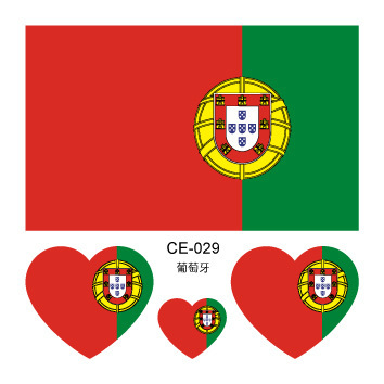 Colección completa de banderas nacionales Spot Juegos del Día Nacional Pegatinas de bandera de amor Pegatinas de tatuajes Pegatinas faciales impermeables para hombres y mujeres Pegatinas de actividad