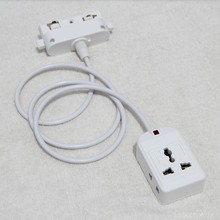 轨道灯底座3线导轨灯头LED射灯具配件三线轨道接头吧台橱窗吊灯盒