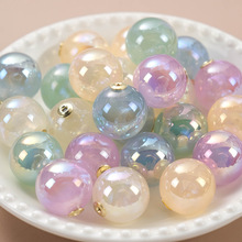 人鱼星空彩贝耳塞金堵吊饰ABS仿珍珠圆珠散珠diy手串饰品配件