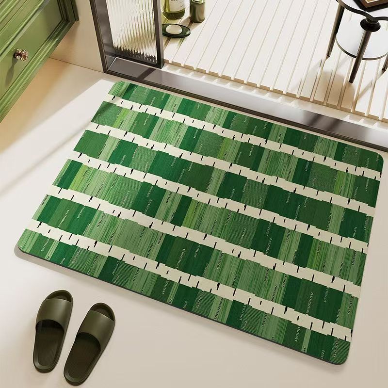 Diatom Mud New Style Refreshing Green Bathroom Absorbent Mat Quick-Drying Toilet Non-Slip Dirt-Resistant Foot Mat Diatom Mud New Style Refreshing Green Bathroom Absorbent Mat Quick-Drying Toilet Non-Slip Dirt-Resistant Foot Mat