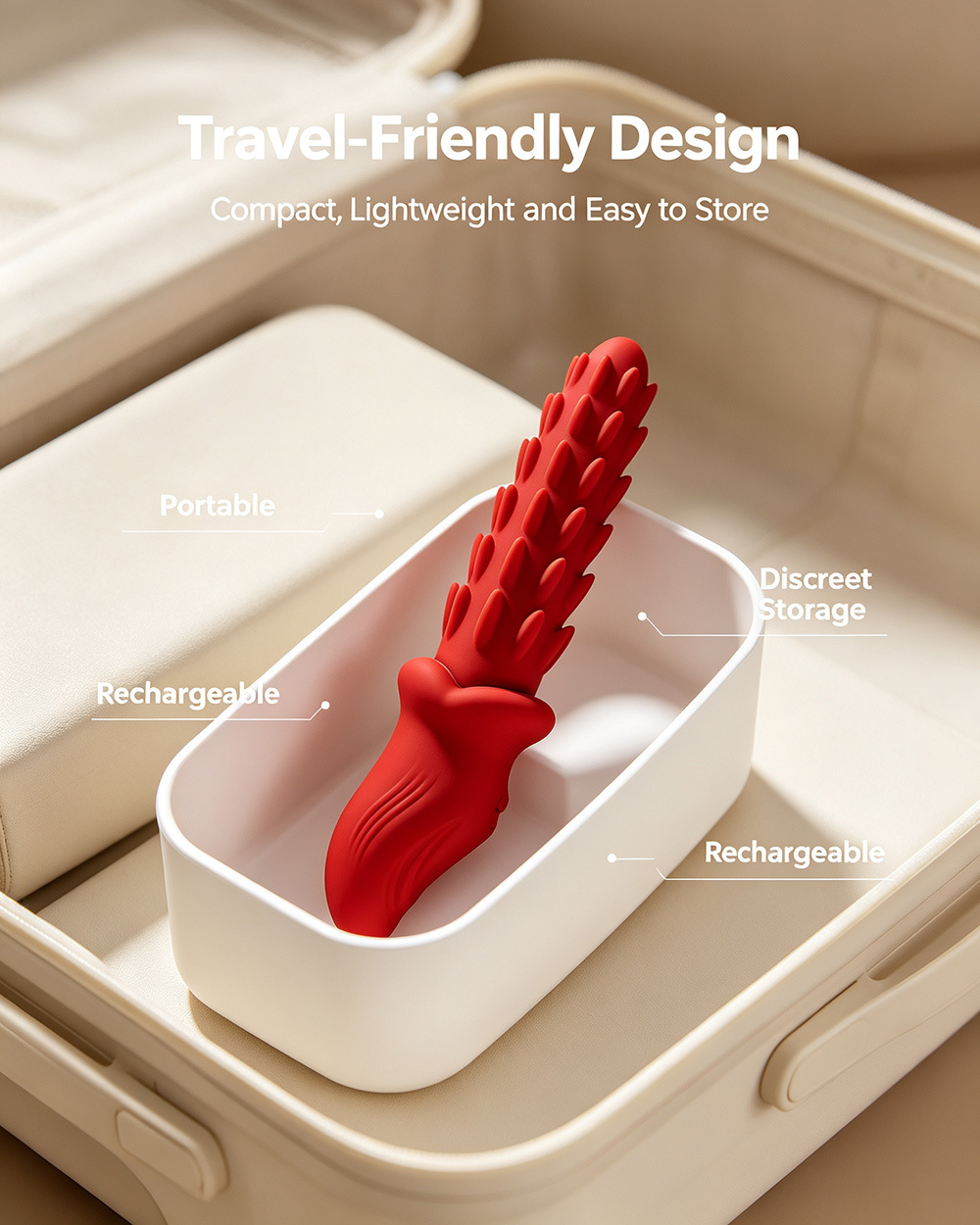 Liquid Silicone Vibrator, 7-Frequency Vibration, USB-C Rechargeable Adult Toy — detail image 5