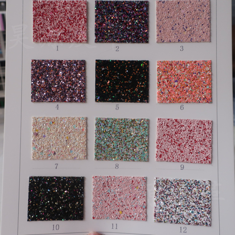 17067炫丽釉彩格利特金葱闪粉pu皮革收纳包袋鞋材小饰品仿皮面料