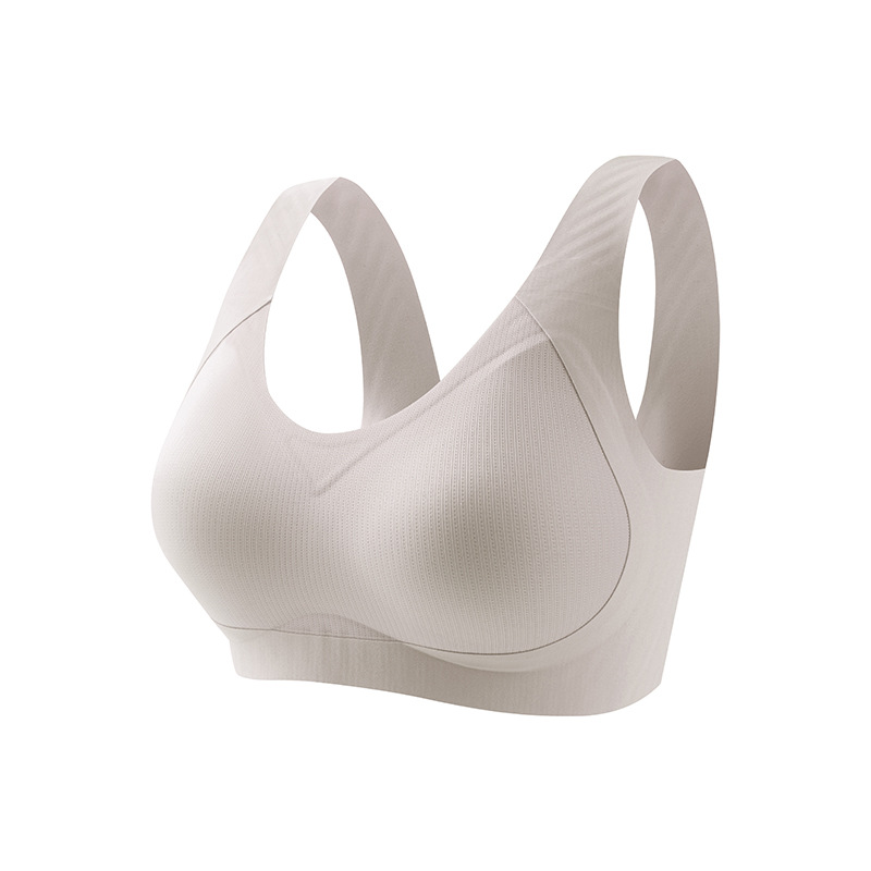 Gran tamaño ligero y delgado sin marcas de soporte suave ropa interior damas sin anillo de acero recopilación sujetador anti-caída soporte superior fija copa sujetador