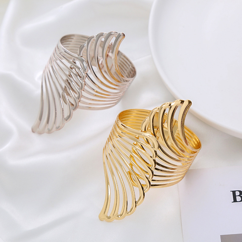 Fashion Wings Metal Plating Hollow Out Womenu0027S Bangle 1 Piece