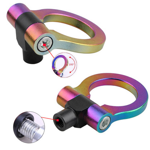 Car tow hook, modified bumper trailer tow hook, metal tow hook ring, small bumper pull ring