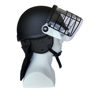 Factory Direct Cross-border ABS Anti-hit Riot Helmet with Steel Cover American Helmet