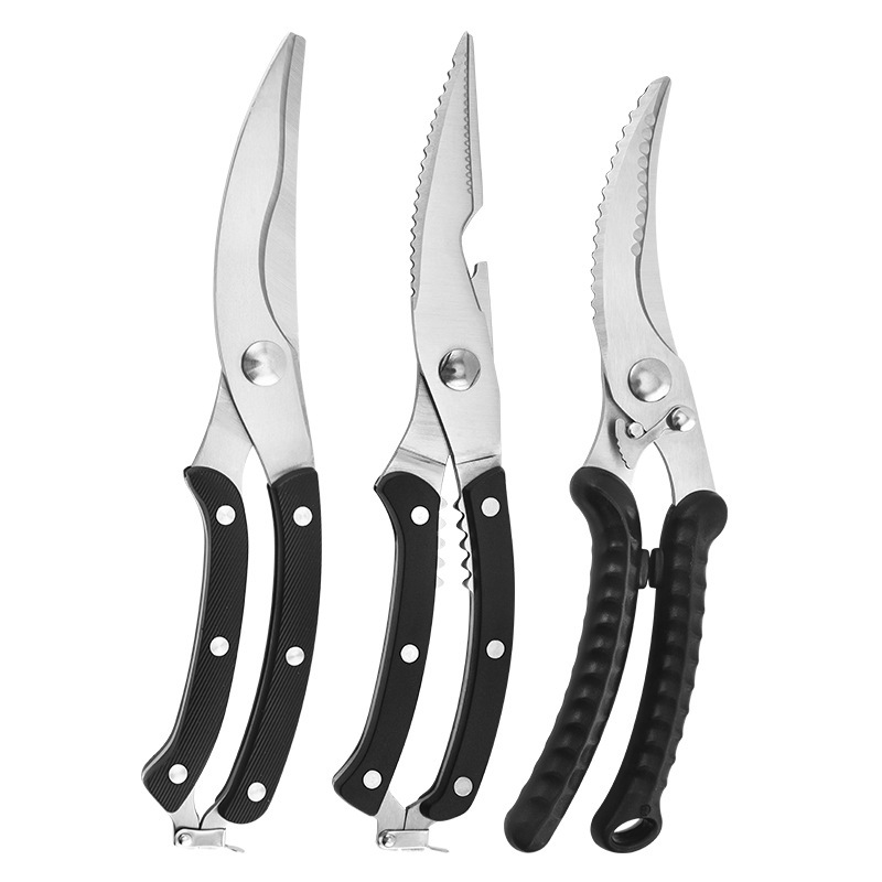 Potentes tijeras de hueso de pollo de acero inoxidable tijeras de cocina tijeras de alimentos tijeras multifuncionales tijeras de usuario doméstico