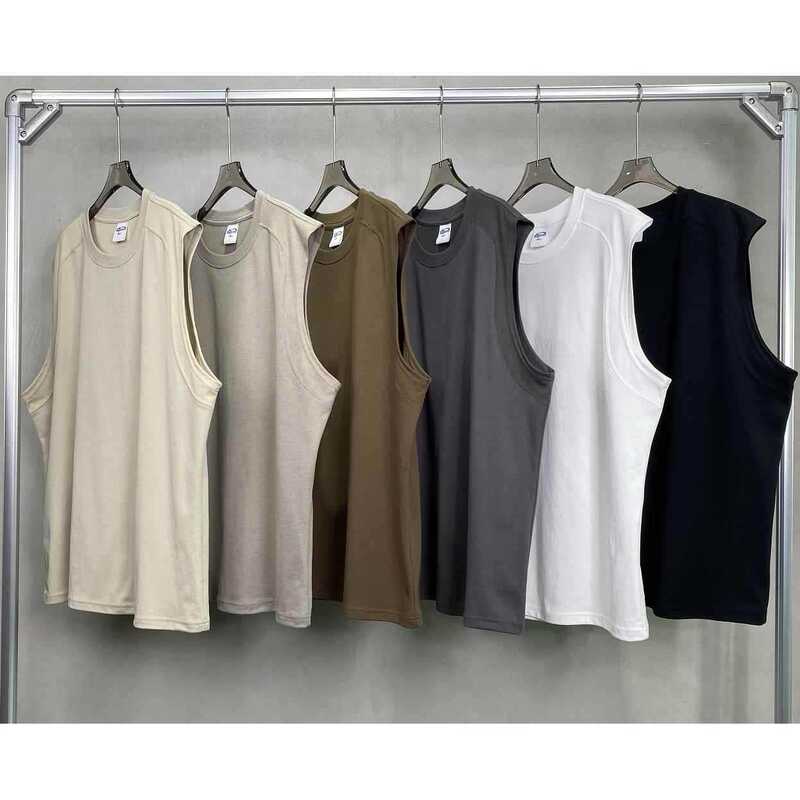 Kanye American Casual Quick-Drying Sports Vest Oversize Men's Simple Loose Pure Color High Street Sleeveless T-Shirt Trendy