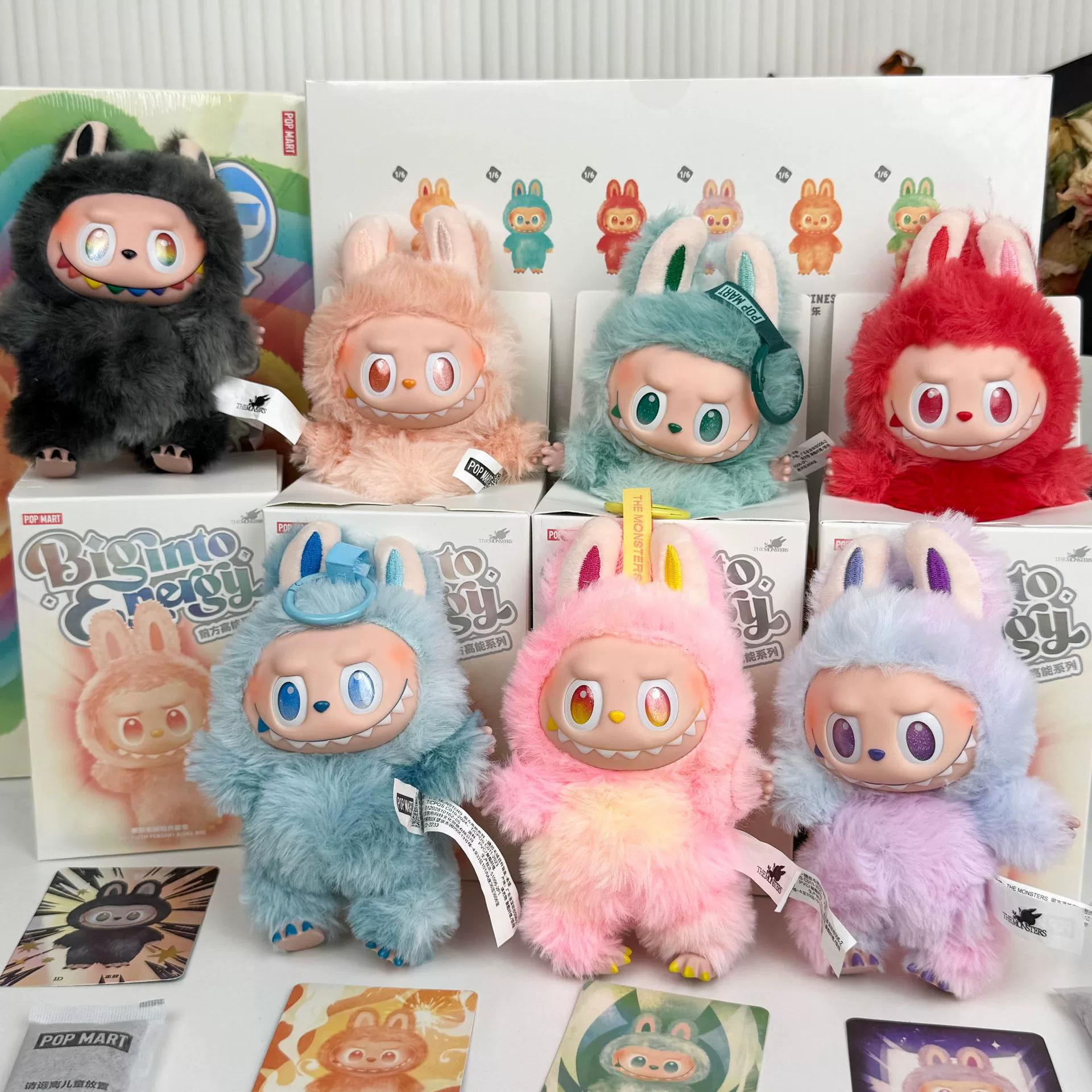 Модная игрушка в слепом боксе Pop Mart, плюшевая серия Rabu, наличие, три поколения Rabu, серия High Energy
