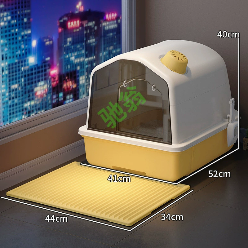 Yut кошачий песочницы полностью закрытой выдвижной ящик негабаритного размера