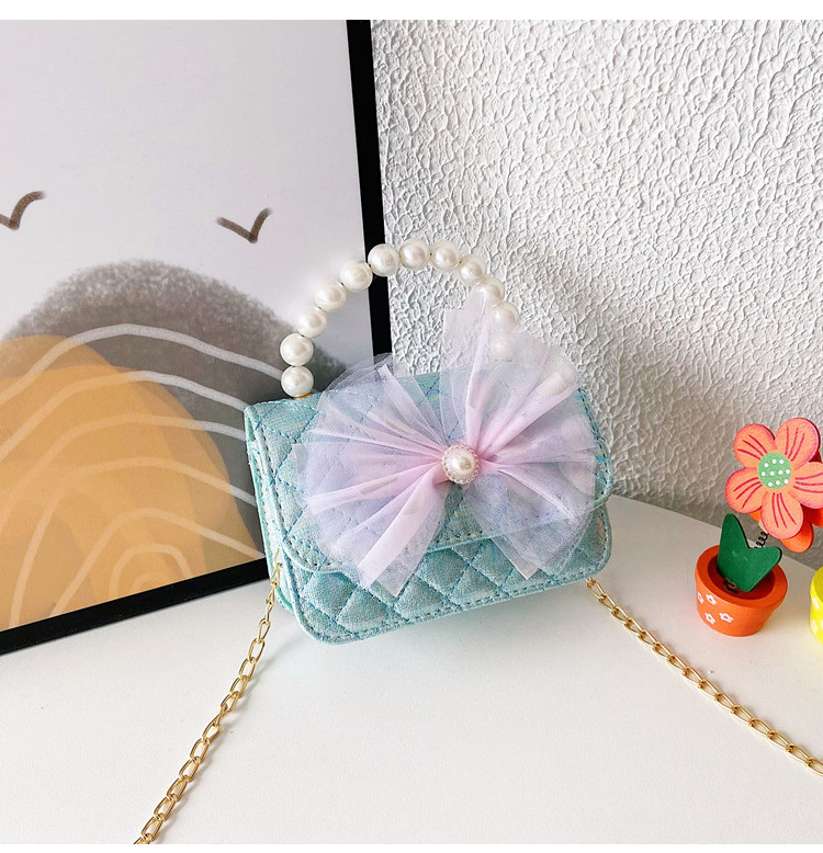 Niños Aisha princesa bolso de dibujos animados estilo coreano flash oro hombro mensajero bolsa chica Chanel estilo lindo bolsa