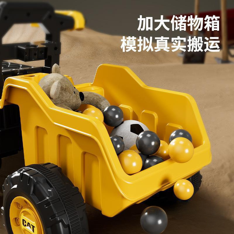 可儿童挖掘机玩具工程车遥控女勾机玩具车可坐人男孩电动坐挖土机|undefined