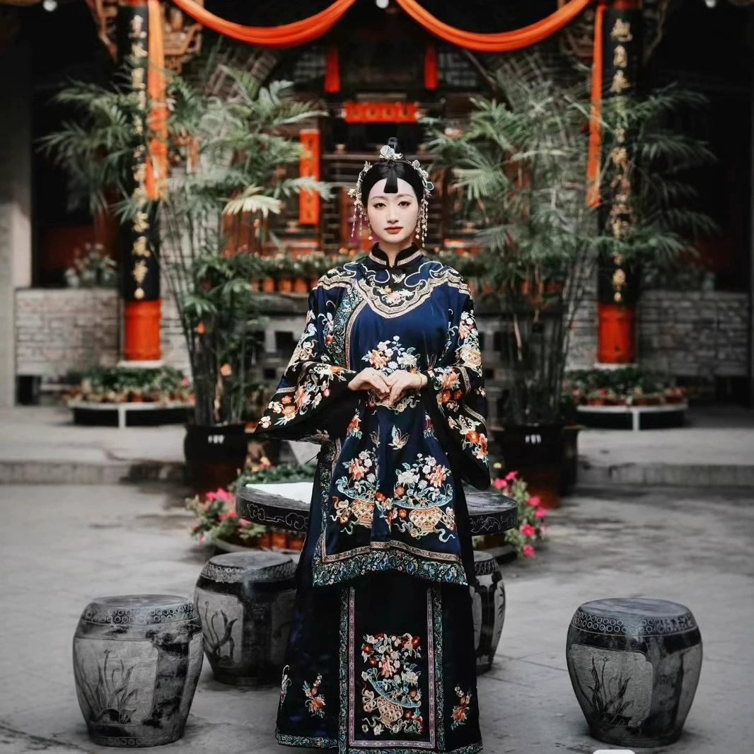 Национальные традиционные костюмы Jin Shang Han костюмированный костюм тяжелый печатный костюм