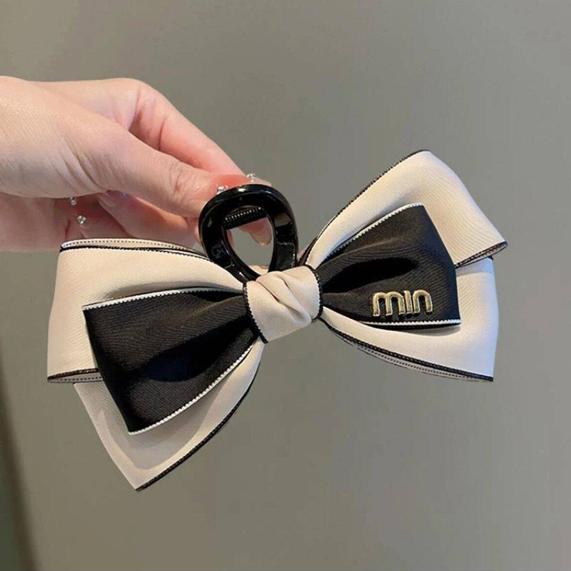 Net red style hair clip female back head bow updo hair clip shark clip hair accessories clip 2023 New ins