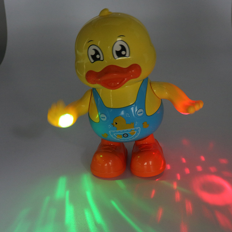 Cantando y bailando poco lindo pato columpio bailando muñeca eléctrica pequeño pato bebé juguetes para niños al por mayor
