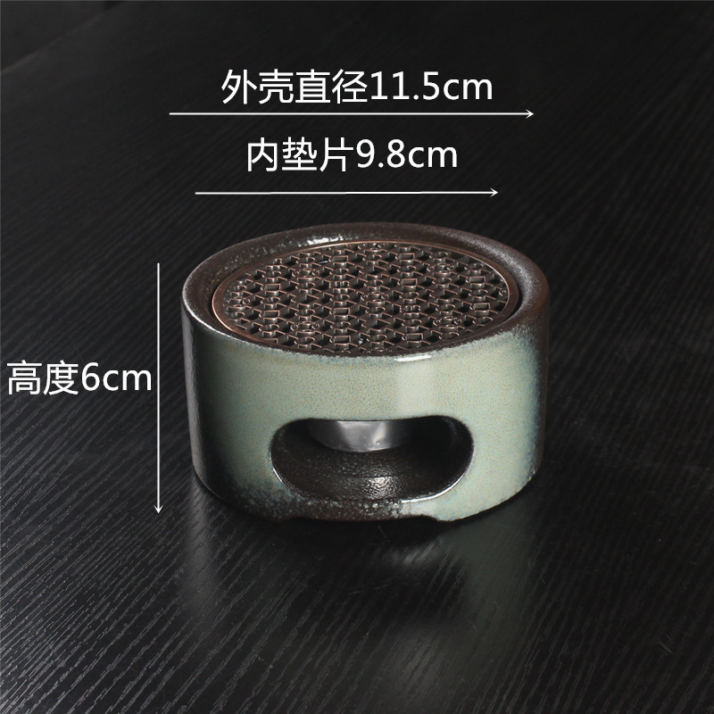Vela de estilo japonés tetera calentador de té base tetera doméstica calefacción calentador de té Kung Fu ceremonia del té cero con calentador de té caliente