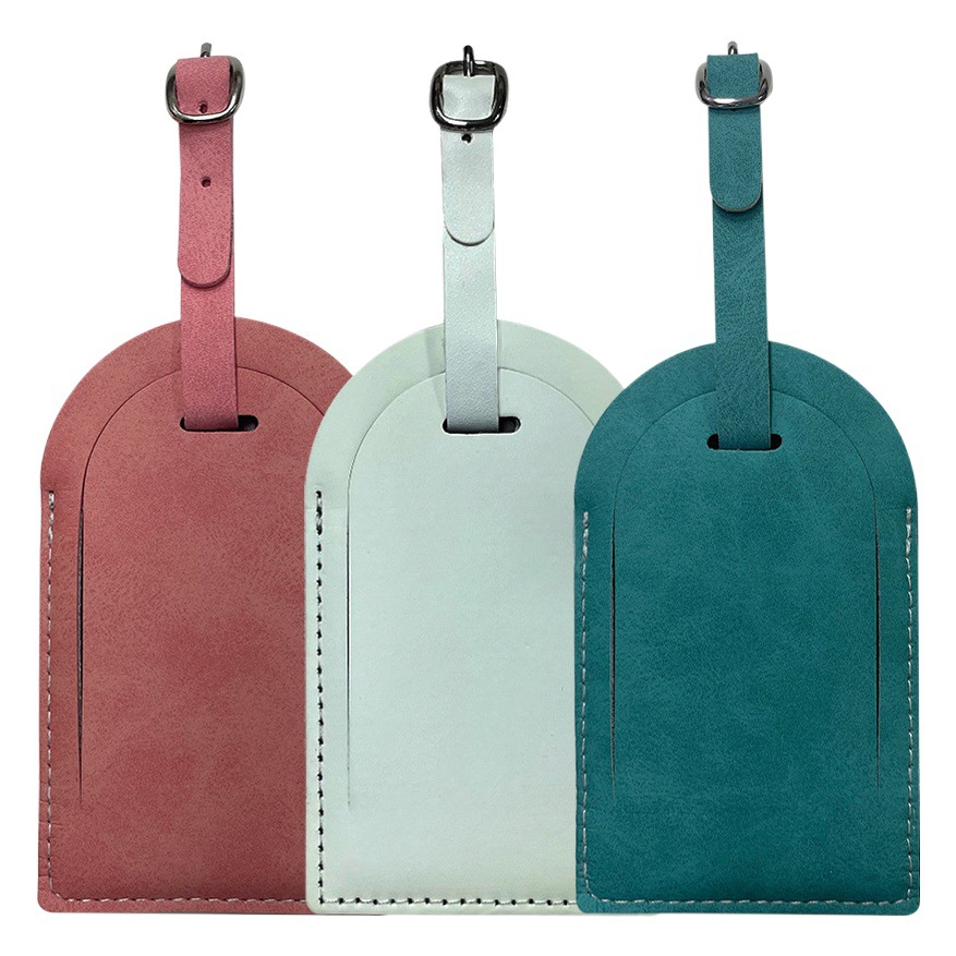 Transferencia térmica de cuero etiqueta de equipaje viaje de negocios almacenamiento personalizado consumibles en blanco al por mayor