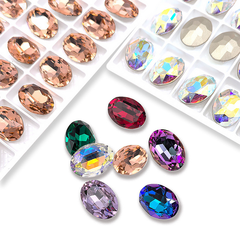 Oval Egg-Shaped Nail Art Rhinestones DIY Accessories Pointed-Bottom Irregular Crystal Rhinestones Nail Rhinestones Oval Crystal Rhinestones Oval Egg-Shaped Nail Art Rhinestones DIY Accessories Pointed-Bottom Irregular Crystal Rhinestones Nail Rhinestones Oval Crystal Rhinestones