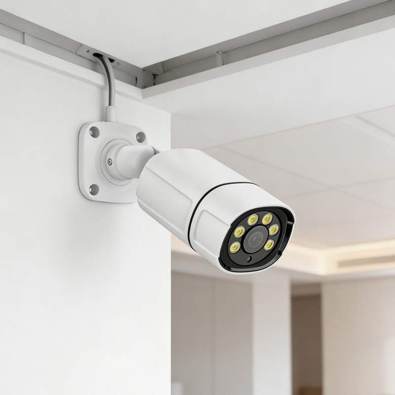 Kit de Vigilancia CCTV de 4 Canales, Sistema de Videovigilancia de 4 Canales, Cámara POE de 4K8mp Tipo Bala