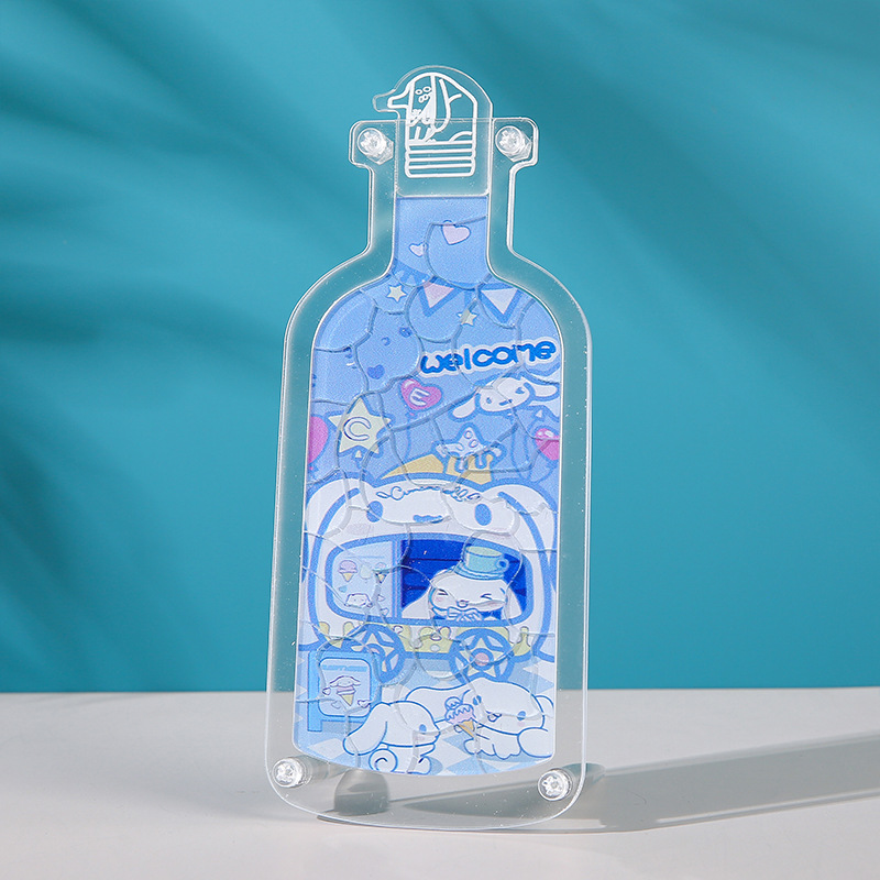 Puzzle acrílico personalizado con botellas enmarcadas, gatos, conejos, cerdos, patos, perros, dibujos animados, puzzle al por mayor