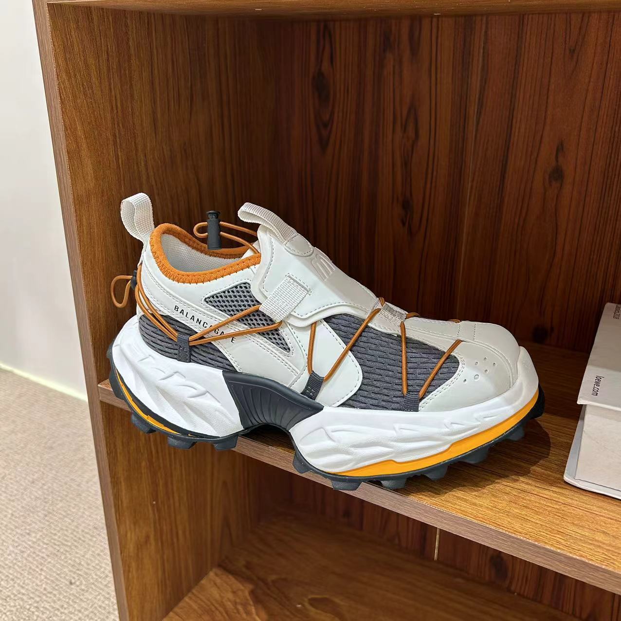 Damen Freizeitschuhe Mit Klettverschluss Weiße Dad Sneaker_voghion.com