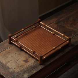 筇竹茶盘 茶桌茶具收纳盘 功夫茶具配件  茶艺周边零配 文人收纳