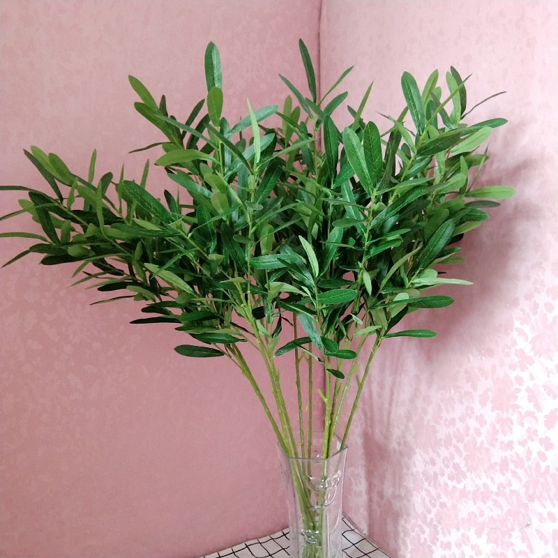 6 fork olive branch factory wholesale simulation olive branch wedding wedding photography Mori road lead decoration fake flowers fine leaves