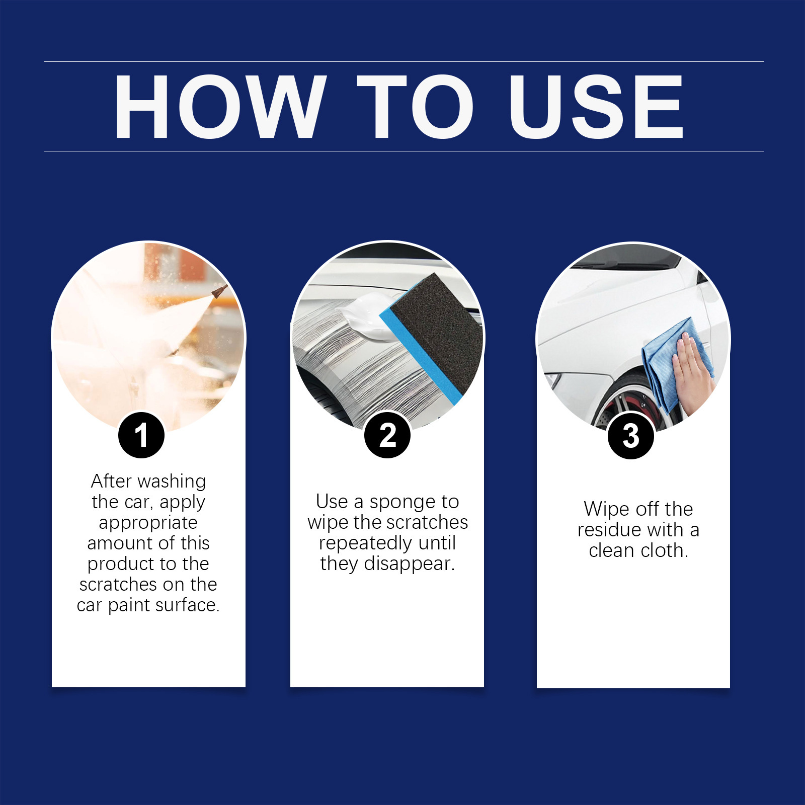 Eelhoe Car Scratch Care Agent, Scratch Removal Abrasive, Paint Car Polishing Wax, Car Mark Scratch Care