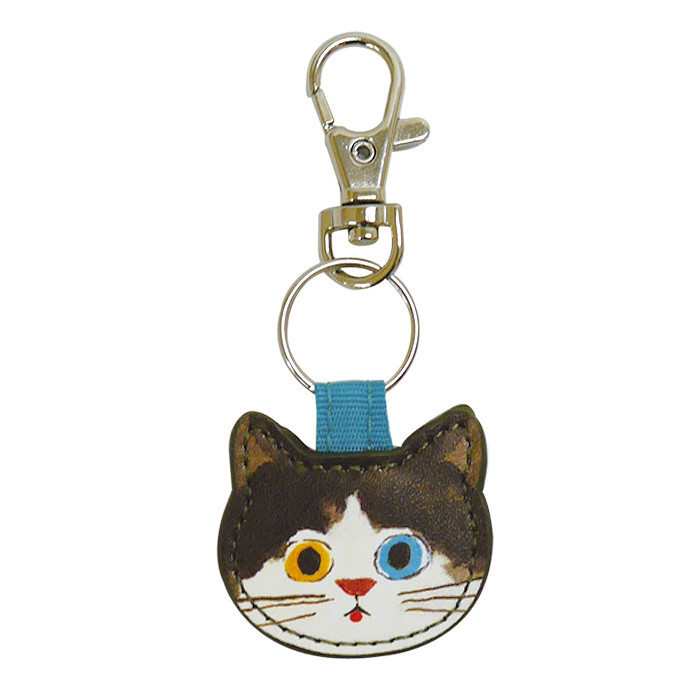 日系ECOUTE小猫咪系列钥匙扣Eminette可爱皮质钥匙圈装饰包包挂件|undefined