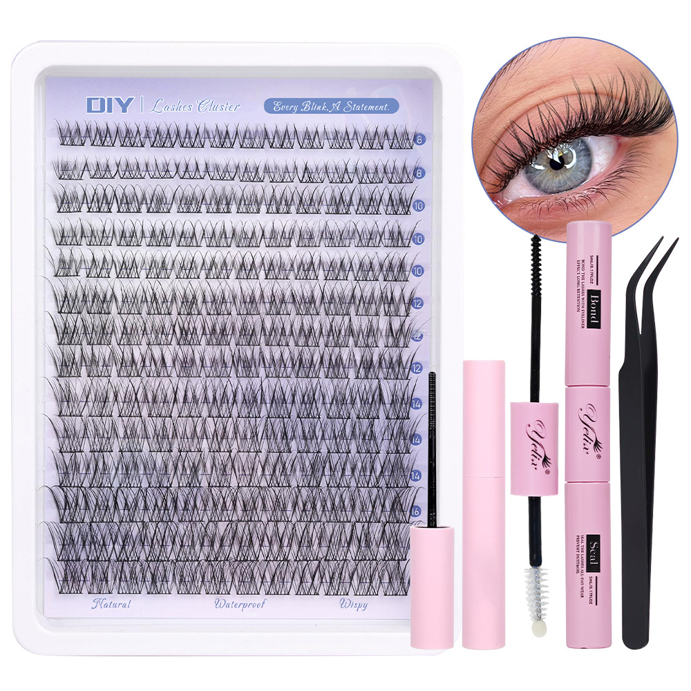 Fábrica al por mayor amazon europeas y americanas pestañas falsas ligeras y vívidas pestañas paquetes de pestañas injerto libro de pestañas transfronterizas