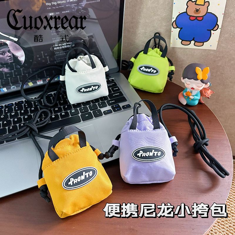New stylish headphone bag, trendy and cool outdoor mini crossbody bag, cute and portable storage bag, hiking backpack