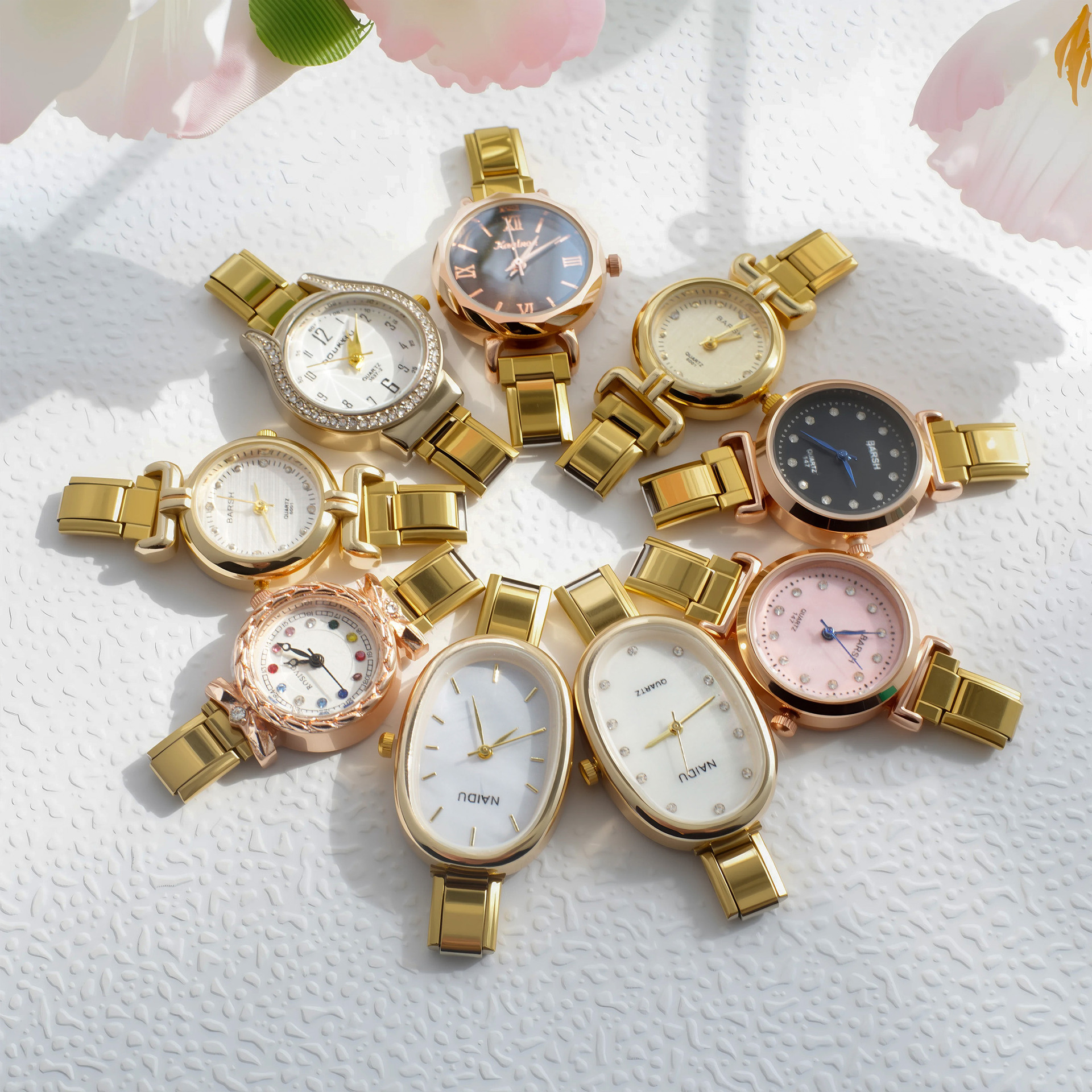 Hot sale European and American module bracelet watch ladies quartz watch wholesale bracelet diamond set all-match DIY watch strap