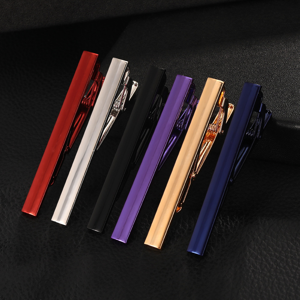 trendy men's electrophoresis colored metal copper tie clip business tie clip accessories source factory spot new products_voghion.com