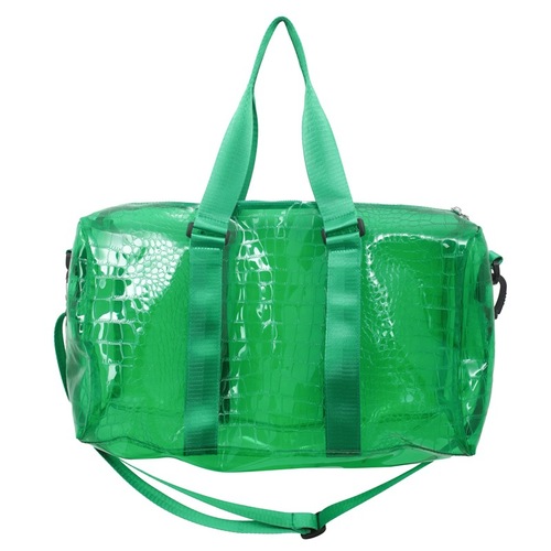 新款旅行包男大容量行李袋果冻透明单肩斜挎旅游包运动游泳健身包