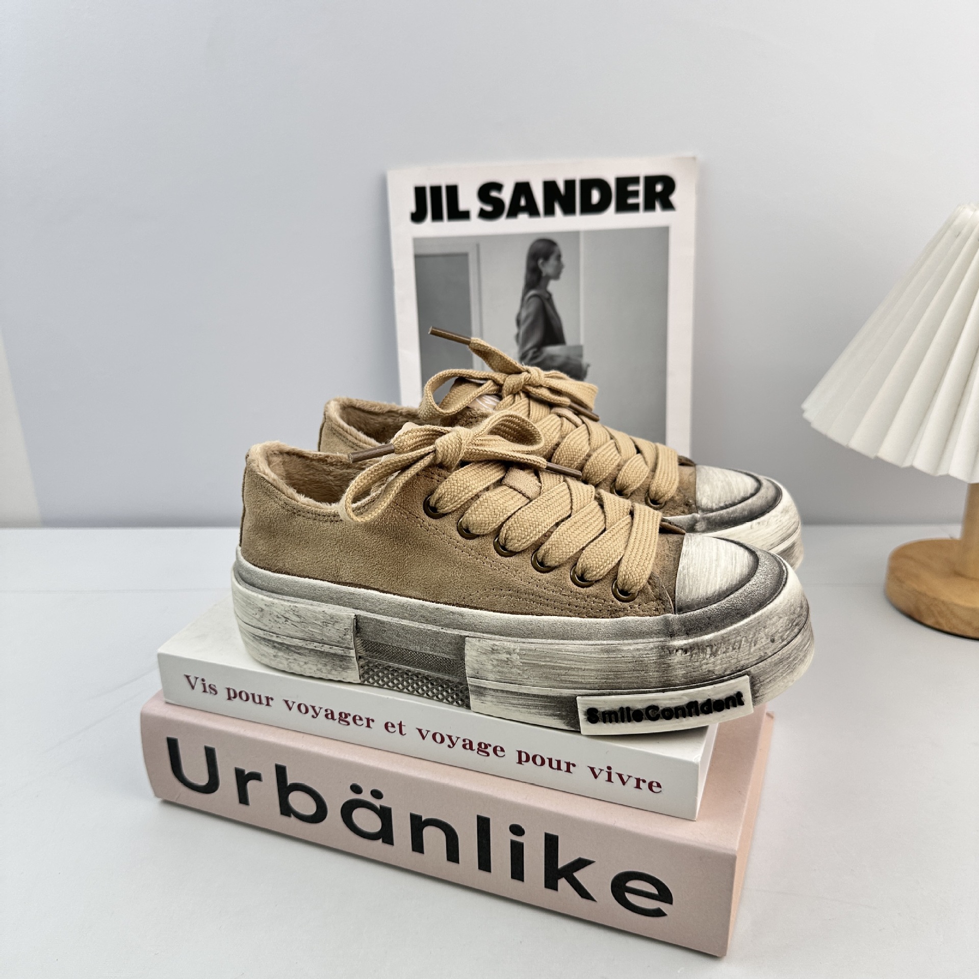 YUANBO2025 invierno retro hacer viejos zapatos de lona para mujeres aumentando la altura de los zapatos de skate casuales de base gruesa coreana zapatos de mujer