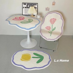 鬱金香ins地毯可愛少女心臥室墊子防滑浴室吸水腳墊簡約床邊地墊