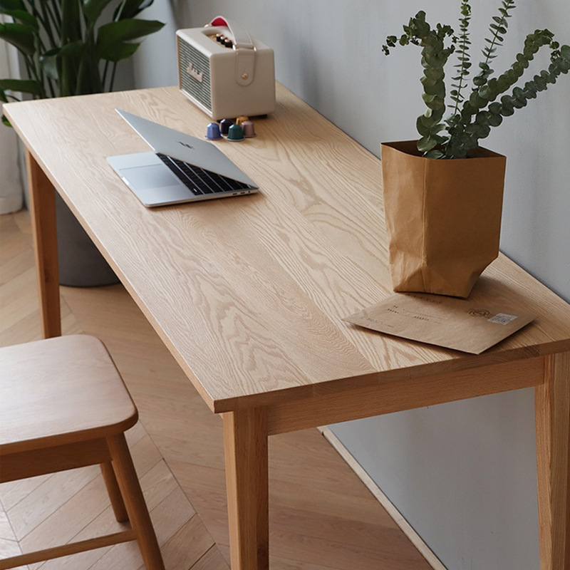 Nordic ash computer desk home bedroom work desk small apartment study double study table and chair combination