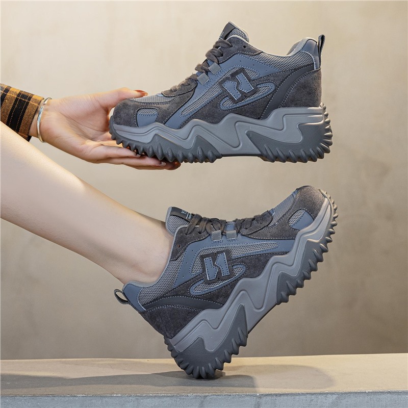 Zapatos de mujer, zapatos de papá, zapatos de mujer, 2026 primavera y otoño, nuevos zapatos coreanos de muffin con suela gruesa, zapatos casuales transpirables