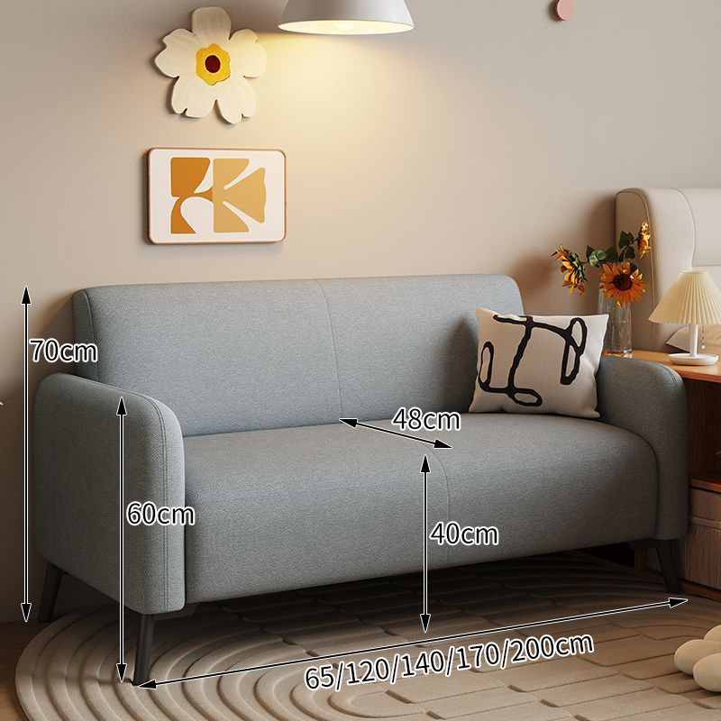 Sofá pequeño tipo sala de estar recepción fácil de alquilar vivienda apartamento dormitorio perezoso simple doble triple sofá de tela