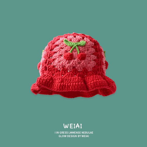 novelty monster handmade knitted hat for men green hat autumn and winter cute cartoon funny acrylic hat for women