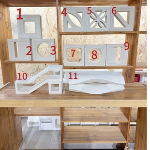 ⇛ Hollow Brick Cement Structure Internet Celebrity Hollow Partition Square Structure Shape Promotion Double-Sided Cement Double-Sided Hollow Brick