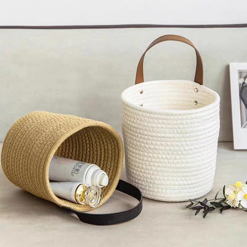 Amazon cotton rope storage basket entryway key miscellaneous storage basket flower pot hanging basket basket home storage item basket