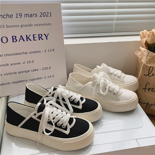 Women's Spring and Summer Low-Top Clog Two-Purpose Canvas Shoes  New Flat Breathable White Shoes Korean Style Casual Women's Shoes
