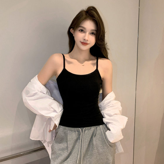 [Just JS] 2024 New Small Camisole Women's Inner Top Without Chest Pad Women's Base Vest